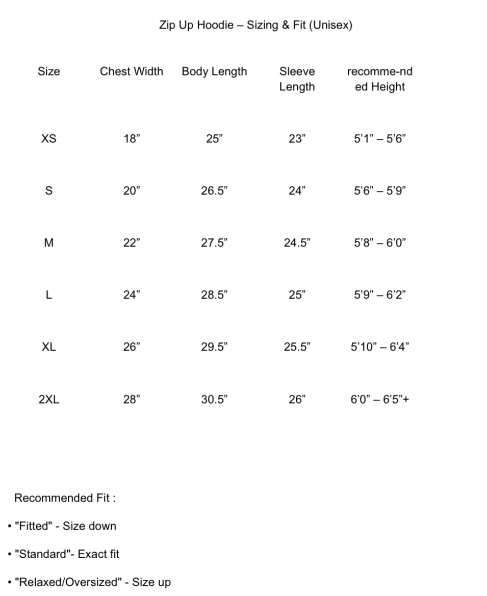 SC Original Zip Up Hoodie – Black